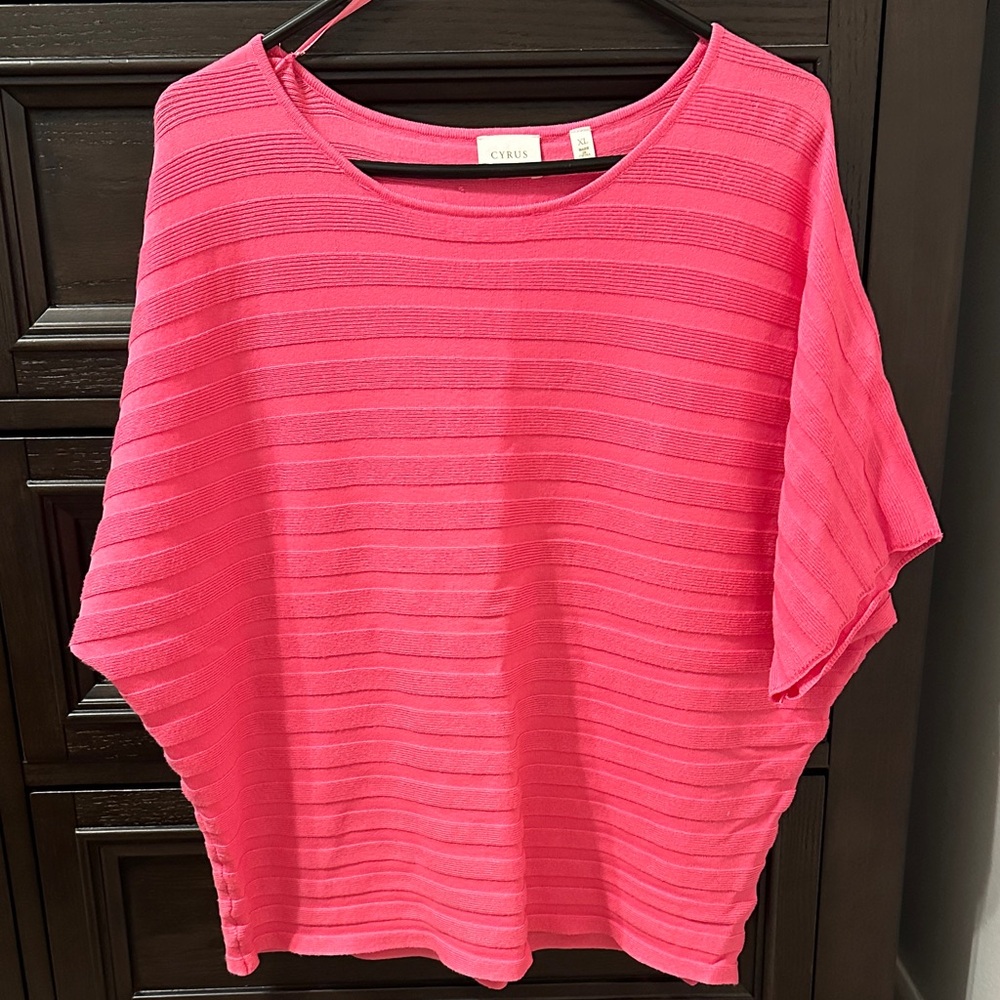 Cyrus Vibrant Pink Striped Blouse